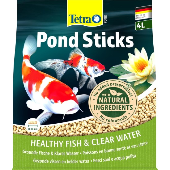 Tetra Pond Sticks Fish Food for All Pond Fish, Supports Healthy Fish and Clear Water in the Pond, 10 L Bucket Tetra Pond Sticks Fish Food for All Pond Fish, Supports Healthy Fish and Clear Water in the Pond, 10 L Bucket