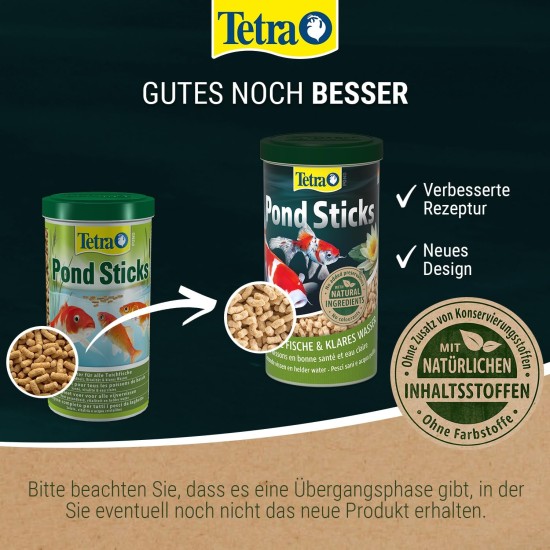 Tetra Pond Sticks Fish Food for All Pond Fish, Supports Healthy Fish and Clear Water in the Pond, 10 L Bucket Tetra Pond Sticks Fish Food for All Pond Fish, Supports Healthy Fish and Clear Water in the Pond, 10 L Bucket