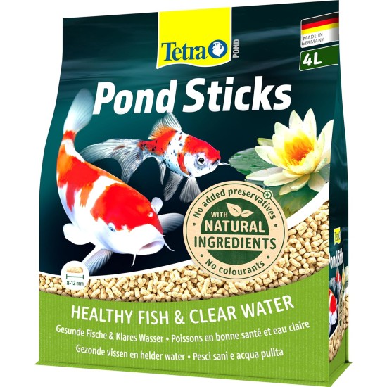 Tetra Pond Sticks Fish Food for All Pond Fish, Supports Healthy Fish and Clear Water in the Pond, 10 L Bucket Tetra Pond Sticks Fish Food for All Pond Fish, Supports Healthy Fish and Clear Water in the Pond, 10 L Bucket