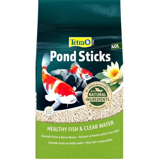 Tetra Pond Sticks Fish Food for All Pond Fish, Supports Healthy Fish and Clear Water in the Pond, 10 L Bucket Tetra Pond Sticks Fish Food for All Pond Fish, Supports Healthy Fish and Clear Water in the Pond, 10 L Bucket