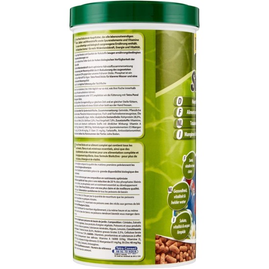 Tetra Pond Sticks Fish Food for All Pond Fish, Supports Healthy Fish and Clear Water in the Pond, 10 L Bucket Tetra Pond Sticks Fish Food for All Pond Fish, Supports Healthy Fish and Clear Water in the Pond, 10 L Bucket