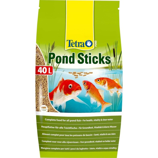 Tetra Pond Sticks Fish Food for All Pond Fish, Supports Healthy Fish and Clear Water in the Pond, 10 L Bucket Tetra Pond Sticks Fish Food for All Pond Fish, Supports Healthy Fish and Clear Water in the Pond, 10 L Bucket