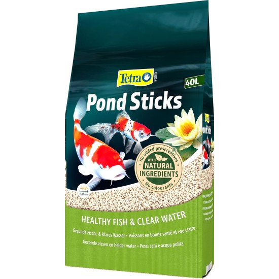 Tetra Pond Sticks Fish Food for All Pond Fish, Supports Healthy Fish and Clear Water in the Pond, 10 L Bucket Tetra Pond Sticks Fish Food for All Pond Fish, Supports Healthy Fish and Clear Water in the Pond, 10 L Bucket