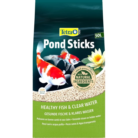 Tetra Pond Sticks Fish Food for All Pond Fish, Supports Healthy Fish and Clear Water in the Pond, 10 L Bucket Tetra Pond Sticks Fish Food for All Pond Fish, Supports Healthy Fish and Clear Water in the Pond, 10 L Bucket