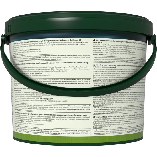 Tetra Pond Sticks Fish Food for All Pond Fish, Supports Healthy Fish and Clear Water in the Pond, 10 L Bucket Tetra Pond Sticks Fish Food for All Pond Fish, Supports Healthy Fish and Clear Water in the Pond, 10 L Bucket