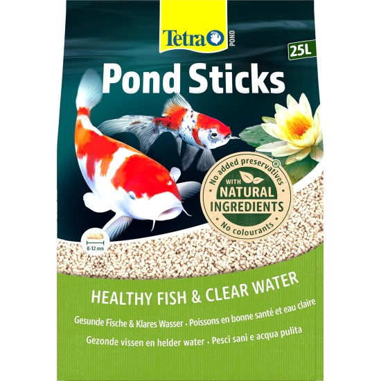 Tetra Pond Sticks, Fish Food for Pond Fish, for Healthy Fish and Clear Water in the Garden Pond, Various Sizes Tetra Pond Sticks, Fish Food for Pond Fish, for Healthy Fish and Clear Water in the Garden Pond, Various Sizes