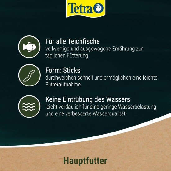Tetra Pond Sticks, Fish Food for Pond Fish, for Healthy Fish and Clear Water in the Garden Pond, Various Sizes Tetra Pond Sticks, Fish Food for Pond Fish, for Healthy Fish and Clear Water in the Garden Pond, Various Sizes