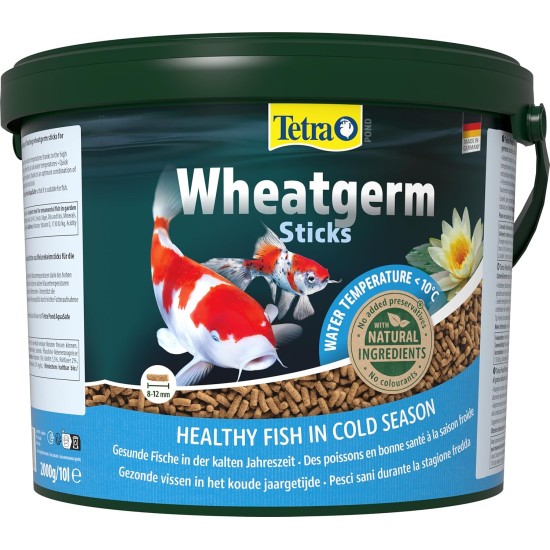 Tetra Pond Wheat Germ Sticks, Pond Fish Food Specially Formulated for Cold Weather Feeding, 7 Litre Tetra Pond Wheat Germ Sticks, Pond Fish Food Specially Formulated for Cold Weather Feeding, 7 Litre