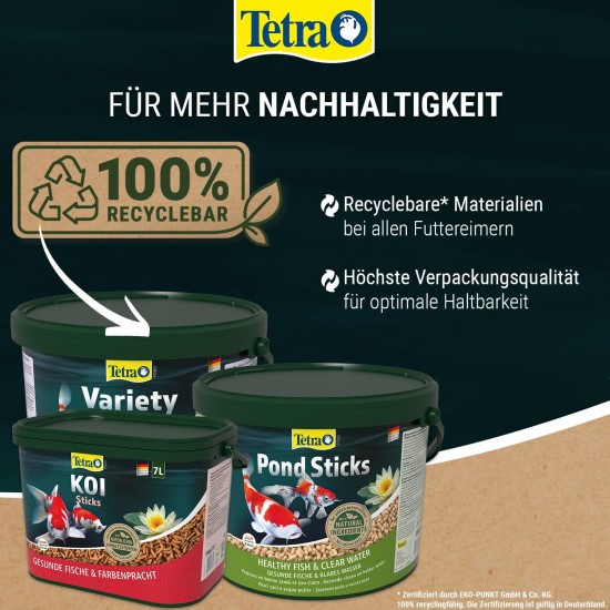 Tetra Pond Wheat Germ Sticks, Pond Fish Food Specially Formulated for Cold Weather Feeding, 7 Litre Tetra Pond Wheat Germ Sticks, Pond Fish Food Specially Formulated for Cold Weather Feeding, 7 Litre