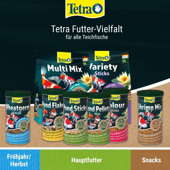 Tetra Pond Wheat Germ Sticks, Pond Fish Food Specially Formulated for Cold Weather Feeding, 7 Litre Tetra Pond Wheat Germ Sticks, Pond Fish Food Specially Formulated for Cold Weather Feeding, 7 Litre