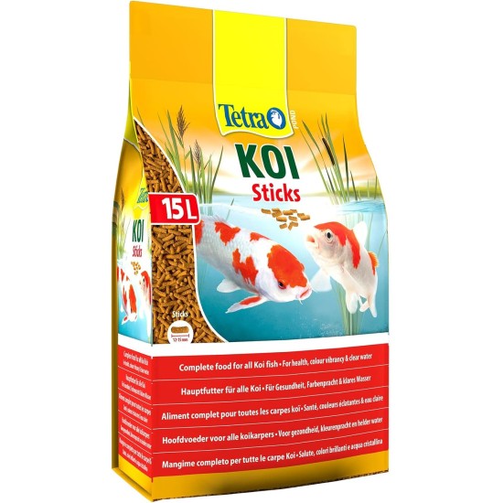 Tetra Pond koi sticks - koi food for colourful fish and improved water quality, various sizes and variants. Tetra Pond koi sticks - koi food for colourful fish and improved water quality, various sizes and variants.