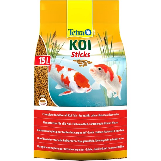 Tetra Pond koi sticks - koi food for colourful fish and improved water quality, various sizes and variants. Tetra Pond koi sticks - koi food for colourful fish and improved water quality, various sizes and variants.
