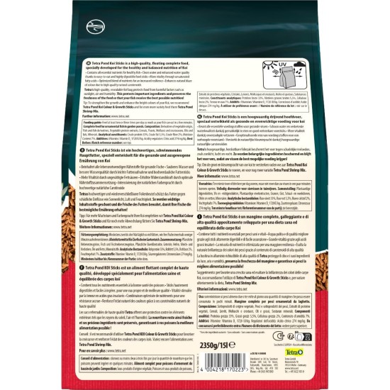 Tetra Pond koi sticks - koi food for colourful fish and improved water quality, various sizes and variants. Tetra Pond koi sticks - koi food for colourful fish and improved water quality, various sizes and variants.