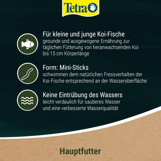 Tetra Pond koi sticks - koi food for colourful fish and improved water quality, various sizes and variants. Tetra Pond koi sticks - koi food for colourful fish and improved water quality, various sizes and variants.