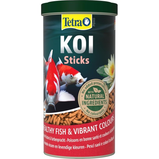 Tetra Pond koi sticks - koi food for colourful fish and improved water quality, various sizes and variants. Tetra Pond koi sticks - koi food for colourful fish and improved water quality, various sizes and variants.