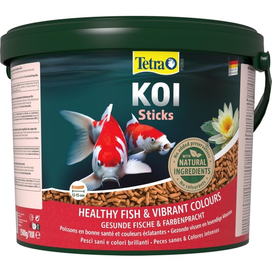 Tetra Pond koi sticks - koi food for colourful fish and improved water quality, various sizes and variants. Tetra Pond koi sticks - koi food for colourful fish and improved water quality, various sizes and variants.