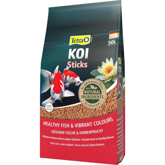 Tetra Pond koi sticks - koi food for colourful fish and improved water quality, various sizes and variants. Tetra Pond koi sticks - koi food for colourful fish and improved water quality, various sizes and variants.