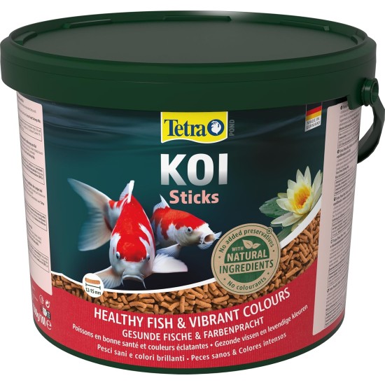 Tetra Pond koi sticks - koi food for colourful fish and improved water quality, various sizes and variants. Tetra Pond koi sticks - koi food for colourful fish and improved water quality, various sizes and variants.