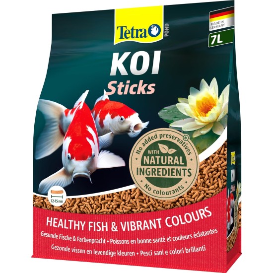 Tetra Pond koi sticks - koi food for colourful fish and improved water quality, various sizes and variants. Tetra Pond koi sticks - koi food for colourful fish and improved water quality, various sizes and variants.