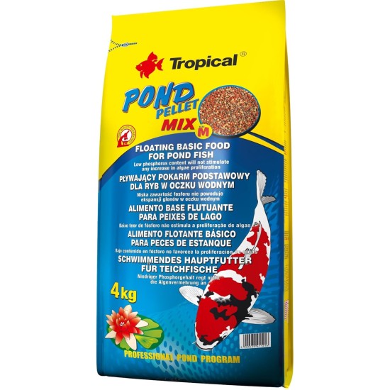 Tropical Pond Pellet Mix Size M, Pack of 1 (1 x 4 kg) Tropical Pond Pellet Mix Size M, Pack of 1 (1 x 4 kg)