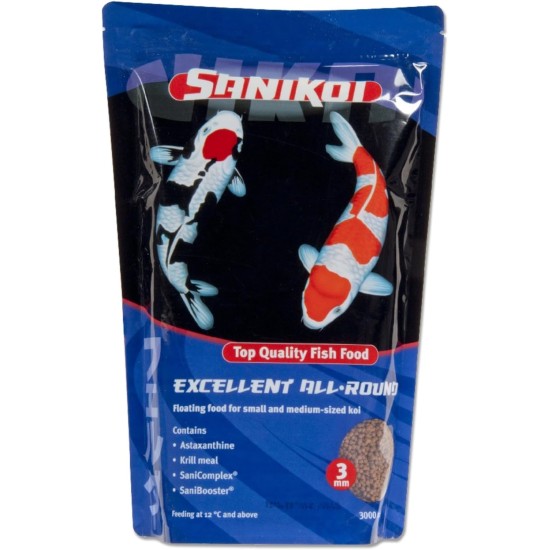 Velda SaniKoi Excellent All Round 124631 Main Food for Pond Fish Treibend 3 mm, 10 L Velda SaniKoi Excellent All Round 124631 Main Food for Pond Fish Treibend 3 mm, 10 L