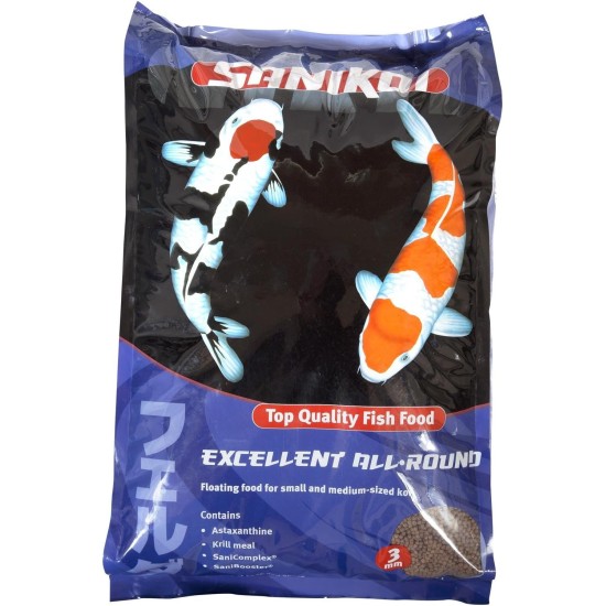 Velda SaniKoi Excellent All Round 124631 Main Food for Pond Fish Treibend 3 mm, 10 L Velda SaniKoi Excellent All Round 124631 Main Food for Pond Fish Treibend 3 mm, 10 L