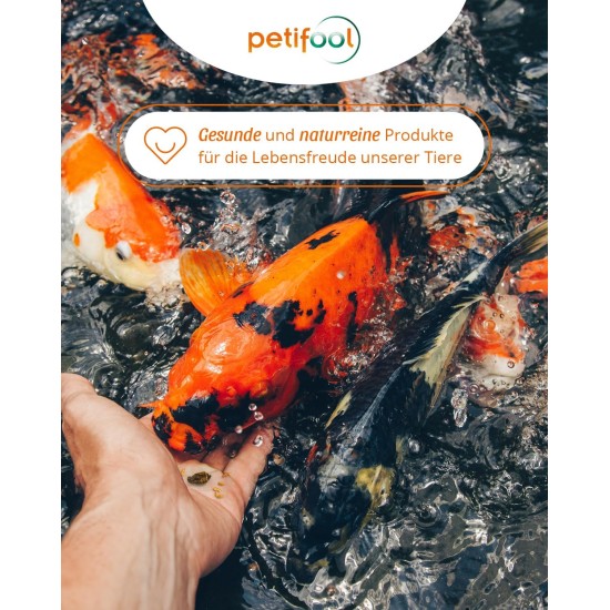petifool Koi Exquisit, 1 kg, dried feed mix, for turtles and fish, mix of silkworms, shrimps and Gammarus, natural feed petifool Koi Exquisit, 1 kg, dried feed mix, for turtles and fish, mix of silkworms, shrimps and Gammarus, natural feed