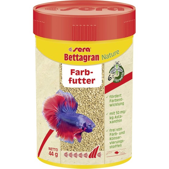 sera Bettagran Colour Food Slow-Sinking Soft Granules with Prebiotics, Lower Water Load and Less Algae, Colour Development by Haematococcus Algae Pack of 2 sera Bettagran Colour Food Slow-Sinking Soft Granules with Prebiotics, Lower Water Load and Less Algae, Colour Development by Haematococcus Algae Pack of 2