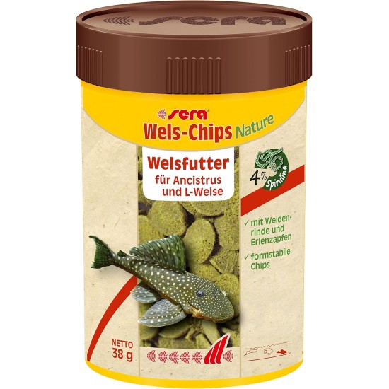 sera Catfish Chips, Natural (without Colourants and Preservatives) for Rasping Ancistrus and L-Catfish, with Fibres from Willow Bark and Alder Cones, Retains Shape Under Water for a Long Time sera Catfish Chips, Natural (without Colourants and Preservatives) for Rasping Ancistrus and L-Catfish, with Fibres from Willow Bark and Alder Cones, Retains Shape Under Water for a Long Time