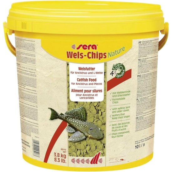 sera Catfish Chips, Natural (without Colourants and Preservatives) for Rasping Ancistrus and L-Catfish, with Fibres from Willow Bark and Alder Cones, Retains Shape Under Water for a Long Time sera Catfish Chips, Natural (without Colourants and Preservatives) for Rasping Ancistrus and L-Catfish, with Fibres from Willow Bark and Alder Cones, Retains Shape Under Water for a Long Time