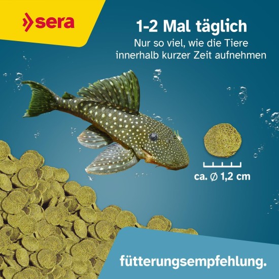 sera Catfish Chips, Natural (without Colourants and Preservatives) for Rasping Ancistrus and L-Catfish, with Fibres from Willow Bark and Alder Cones, Retains Shape Under Water for a Long Time sera Catfish Chips, Natural (without Colourants and Preservatives) for Rasping Ancistrus and L-Catfish, with Fibres from Willow Bark and Alder Cones, Retains Shape Under Water for a Long Time