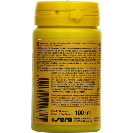 sera Goldy Nature The Natural Coldwater Fish Flake Food for Smaller No Artificial Colours or Preservatives sera Goldy Nature The Natural Coldwater Fish Flake Food for Smaller No Artificial Colours or Preservatives