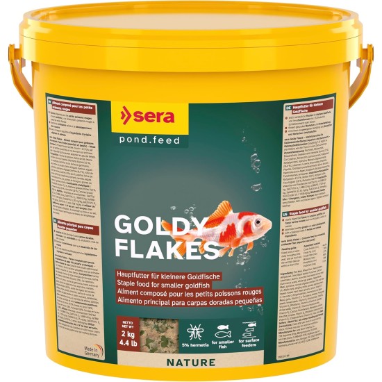 sera Goldy Nature The Natural Coldwater Fish Flake Food for Smaller No Artificial Colours or Preservatives sera Goldy Nature The Natural Coldwater Fish Flake Food for Smaller No Artificial Colours or Preservatives