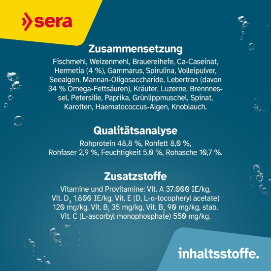 sera Vipan Nature 21 L (4 kg) Staple Food with 4% Insect Flour and Prebiotic Effect, Flake Food for Aquarium, Fish Food with Very High Usability and Thus Less Algae sera Vipan Nature 21 L (4 kg) Staple Food with 4% Insect Flour and Prebiotic Effect, Flake Food for Aquarium, Fish Food with Very High Usability and Thus Less Algae