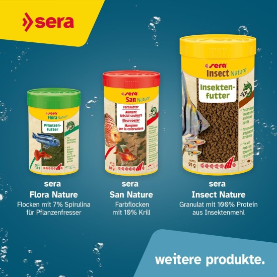 sera Vipan Nature 21 L (4 kg) Staple Food with 4% Insect Flour and Prebiotic Effect, Flake Food for Aquarium, Fish Food with Very High Usability and Thus Less Algae sera Vipan Nature 21 L (4 kg) Staple Food with 4% Insect Flour and Prebiotic Effect, Flake Food for Aquarium, Fish Food with Very High Usability and Thus Less Algae