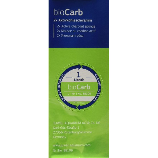 Juwel Aquarium bioCarb activated carbon sponge Juwel Aquarium bioCarb activated carbon sponge