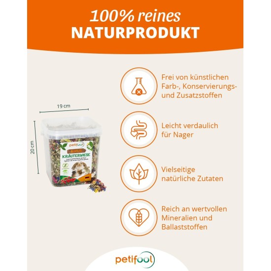 Blütenfest (flower festival), 380 g, supplementary feed for rodents, natural rodent feed for rabbits, guinea pigs, hamsters, chinchilla & more, no artificial additives, 100% natural, species-appropriate feed Blütenfest (flower festival), 380 g, supplementary feed for rodents, natural rodent feed for rabbits, guinea pigs, hamsters, chinchilla & more, no artificial additives, 100% natural, species-appropriate feed