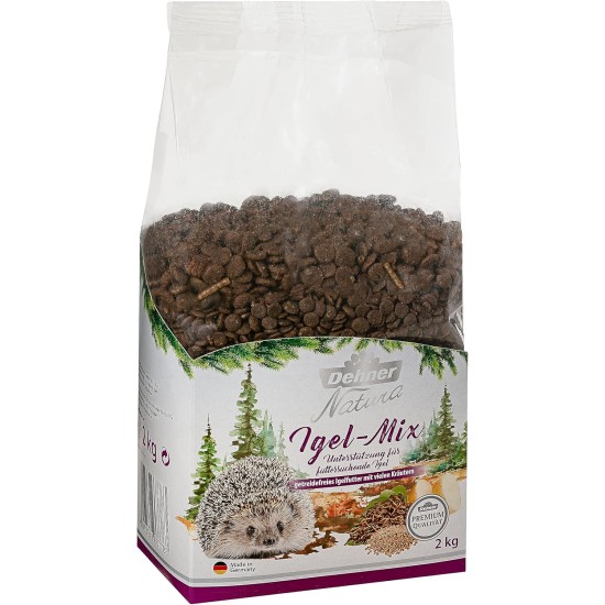 Dehner Natura Premium Hedgehog Food, Hedgehog Mix, Complete Food for Hedgehogs, High-Protein / Grain-Free / Natural Nutrition, 2 kg Dehner Natura Premium Hedgehog Food, Hedgehog Mix, Complete Food for Hedgehogs, High-Protein / Grain-Free / Natural Nutrition, 2 kg