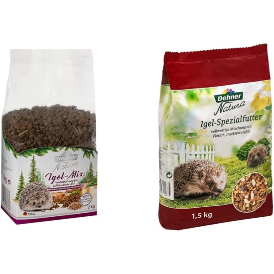 Dehner Natura Premium Hedgehog Food, Hedgehog Mix, Complete Food for Hedgehogs, High-Protein / Grain-Free / Natural Nutrition, 2 kg Dehner Natura Premium Hedgehog Food, Hedgehog Mix, Complete Food for Hedgehogs, High-Protein / Grain-Free / Natural Nutrition, 2 kg