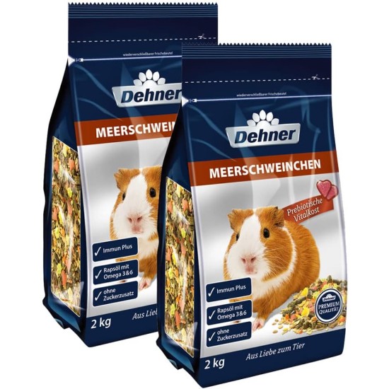 Dehner Premium Guinea Pig Food – 2 x 2kg (4kg) Dehner Premium Guinea Pig Food – 2 x 2kg (4kg)