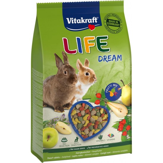 Vitakraft Extruded Life Dream Menu For Rabbits 600Gr 1,8 Kg Vitakraft Extruded Life Dream Menu For Rabbits 600Gr 1,8 Kg