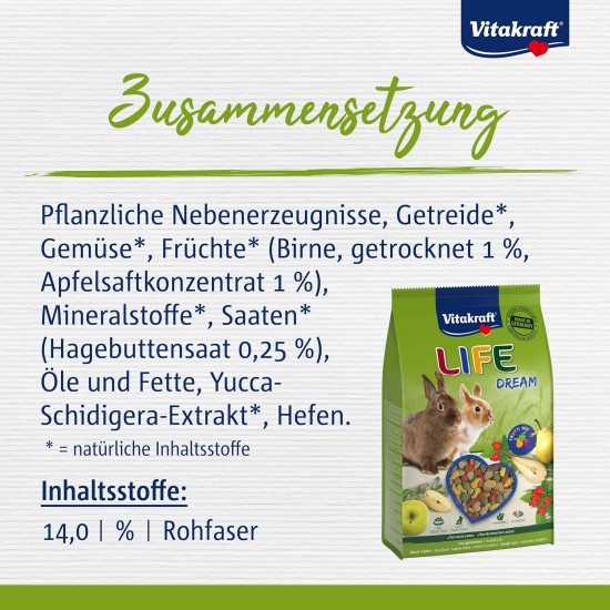 Vitakraft Extruded Life Dream Menu For Rabbits 600Gr 1,8 Kg Vitakraft Extruded Life Dream Menu For Rabbits 600Gr 1,8 Kg