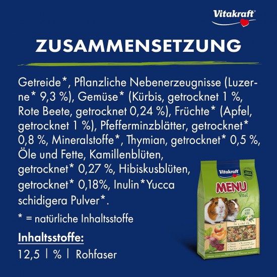 Vitakraft Guinea Pig Menu 1 kg (Pack of 5) Vitakraft Guinea Pig Menu 1 kg (Pack of 5)