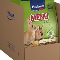 Vitakraft Menu Vital, Dwarf Rabbit Feed, with Herbs and Vegetables, Raw Fibre-Rich, No Added Sugar (3 x 5 kg)