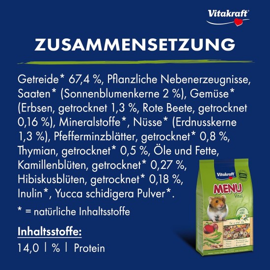 Vitakraft Menu Vital Hamster Food, 1 kg Vitakraft Menu Vital Hamster Food, 1 kg
