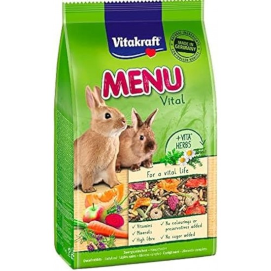 Vitakraft Menu Vital Karma dla Gryzoni Królik miniaturowy 1 x 1 kg Vitakraft Menu Vital Karma dla Gryzoni Królik miniaturowy 1 x 1 kg
