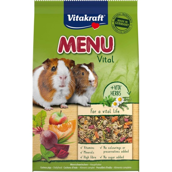 Vitakraft Premium Menu Vital, staple food for guinea pigs, 3-pack (3 x 5 kg) Vitakraft Premium Menu Vital, staple food for guinea pigs, 3-pack (3 x 5 kg)
