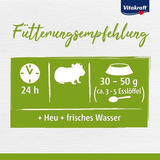 Vitakraft Vita Special Adult Guinea Pig Food with Grasses and Herbs, Low Calcium Content, for Healthy Coat, No Added Sugar and Grains (5 x 600 g) Vitakraft Vita Special Adult Guinea Pig Food with Grasses and Herbs, Low Calcium Content, for Healthy Coat, No Added Sugar and Grains (5 x 600 g)