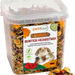 petifool Rodent Supplementary Food "Colourful Autumn Mix", Natural and Healthy Rabbit Food, Pack of 1 (1 x 650 g)
