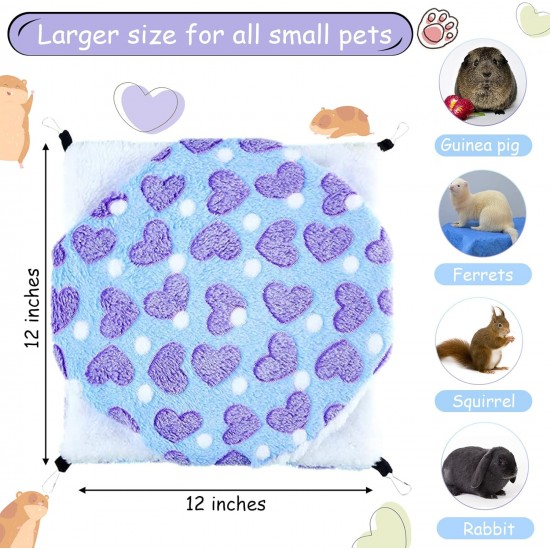 2 Pieces Guinea Pig Rat Hammock Guinea Pig Hamster Ferret Accessories for Small Animals Chinchilla Parrot Sugar Glider Squirrel (Purple, Coffee, Heart Pattern) 2 Pieces Guinea Pig Rat Hammock Guinea Pig Hamster Ferret Accessories for Small Animals Chinchilla Parrot Sugar Glider Squirrel (Purple, Coffee, Heart Pattern)